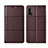 Leather Case Stands Flip Cover T03 Holder for Huawei Nova 6 Brown