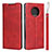 Leather Case Stands Flip Cover T03 Holder for OnePlus 7T Red