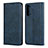 Leather Case Stands Flip Cover T03 Holder for Oppo F15 Blue