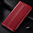 Leather Case Stands Flip Cover T03 Holder for Samsung Galaxy Note 10 Plus Red