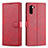 Leather Case Stands Flip Cover T03 Holder for Samsung Galaxy Note 10 Red