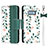 Leather Case Stands Flip Cover T03 Holder for Samsung Galaxy S10e Green