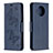 Leather Case Stands Flip Cover T03 Holder for Xiaomi Mi 10i 5G Blue