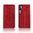 Leather Case Stands Flip Cover T03 Holder for Xiaomi Mi Note 10 Pro Red