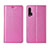 Leather Case Stands Flip Cover T04 Holder for Huawei Nova 6 5G Pink