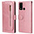 Leather Case Stands Flip Cover T04 Holder for Huawei Nova Lite 3 Plus Rose Gold