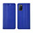 Leather Case Stands Flip Cover T04 Holder for Oppo A72 Blue