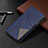 Leather Case Stands Flip Cover T04 Holder for Oppo K7 5G Blue