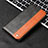 Leather Case Stands Flip Cover T04 Holder for Samsung Galaxy A70S Orange