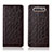 Leather Case Stands Flip Cover T04 Holder for Samsung Galaxy A80 Brown