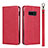 Leather Case Stands Flip Cover T04 Holder for Samsung Galaxy S10e Red