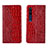 Leather Case Stands Flip Cover T04 Holder for Xiaomi Mi 10 Red