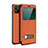 Leather Case Stands Flip Cover T05 Holder for Apple iPhone 12 Pro Orange