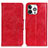 Leather Case Stands Flip Cover T05 Holder for Apple iPhone 14 Pro Max Red