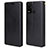 Leather Case Stands Flip Cover T05 Holder for Huawei P Smart (2020) Black