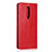 Leather Case Stands Flip Cover T05 Holder for OnePlus 8 Red