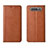 Leather Case Stands Flip Cover T05 Holder for Samsung Galaxy A90 4G Orange