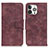 Leather Case Stands Flip Cover T06 Holder for Apple iPhone 13 Pro Max Purple