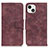 Leather Case Stands Flip Cover T06 Holder for Apple iPhone 13 Purple
