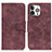 Leather Case Stands Flip Cover T06 Holder for Apple iPhone 14 Pro Purple