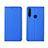 Leather Case Stands Flip Cover T06 Holder for Huawei Honor 20i Blue