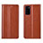 Leather Case Stands Flip Cover T06 Holder for Huawei Honor V30 Pro 5G Orange