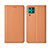 Leather Case Stands Flip Cover T06 Holder for Huawei Nova 6 SE Orange