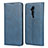 Leather Case Stands Flip Cover T06 Holder for OnePlus 7T Pro Blue