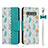 Leather Case Stands Flip Cover T06 Holder for Samsung Galaxy S10 5G Cyan