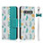 Leather Case Stands Flip Cover T06 Holder for Samsung Galaxy S10 Cyan