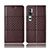 Leather Case Stands Flip Cover T06 Holder for Xiaomi Mi Note 10 Pro Brown