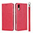 Leather Case Stands Flip Cover T07 Holder for Huawei P20 Red