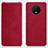 Leather Case Stands Flip Cover T07 Holder for OnePlus 7T Red