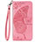 Leather Case Stands Flip Cover T07 Holder for Xiaomi Mi 10 Pro Pink