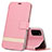 Leather Case Stands Flip Cover T08 Holder for Huawei Honor V30 5G Pink