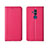 Leather Case Stands Flip Cover T08 Holder for Huawei Mate 20 Lite Hot Pink