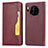 Leather Case Stands Flip Cover T08 Holder for Huawei Mate 30 5G Red Wine