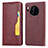 Leather Case Stands Flip Cover T08 Holder for Huawei Mate 30E Pro 5G Red Wine