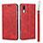 Leather Case Stands Flip Cover T08 Holder for Huawei P20 Red