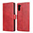 Leather Case Stands Flip Cover T08 Holder for Samsung Galaxy Note 10 5G Red