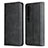 Leather Case Stands Flip Cover T08 Holder for Xiaomi Mi Note 10 Pro Black