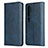 Leather Case Stands Flip Cover T08 Holder for Xiaomi Mi Note 10 Pro Blue