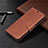 Leather Case Stands Flip Cover T08 Holder for Xiaomi Redmi 9i Brown