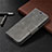 Leather Case Stands Flip Cover T08 Holder for Xiaomi Redmi 9i Gray