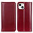 Leather Case Stands Flip Cover T09 Holder for Apple iPhone 14 Plus Red