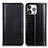 Leather Case Stands Flip Cover T09 Holder for Apple iPhone 14 Pro Black