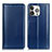 Leather Case Stands Flip Cover T09 Holder for Apple iPhone 14 Pro Blue