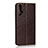 Leather Case Stands Flip Cover T09 Holder for Huawei Nova 5 Brown