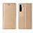 Leather Case Stands Flip Cover T09 Holder for Oppo F15 Gold