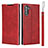 Leather Case Stands Flip Cover T09 Holder for Samsung Galaxy Note 10 5G Red